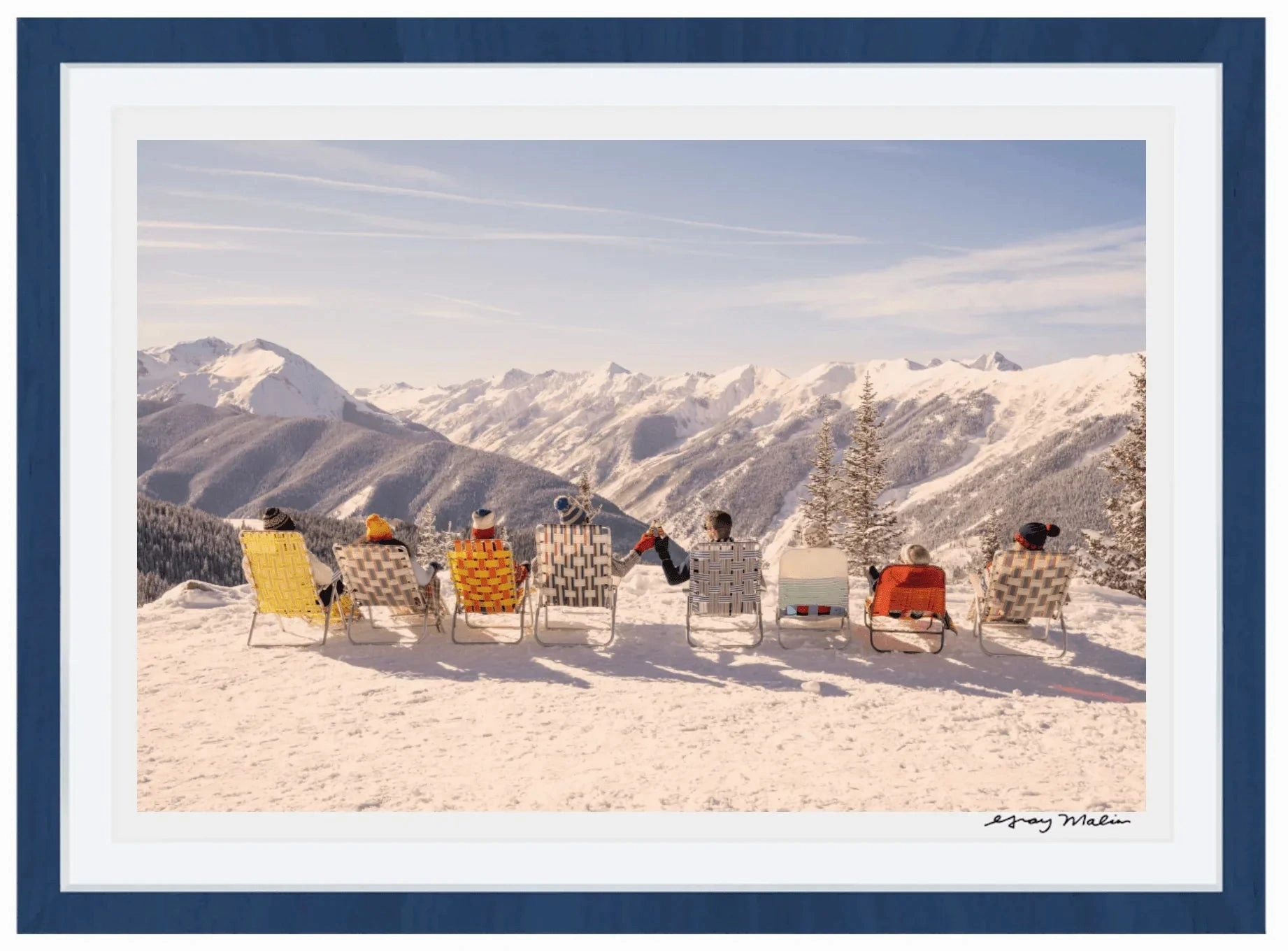 Top of Aspen Mountain Sun Loungers Print by Gray Malin