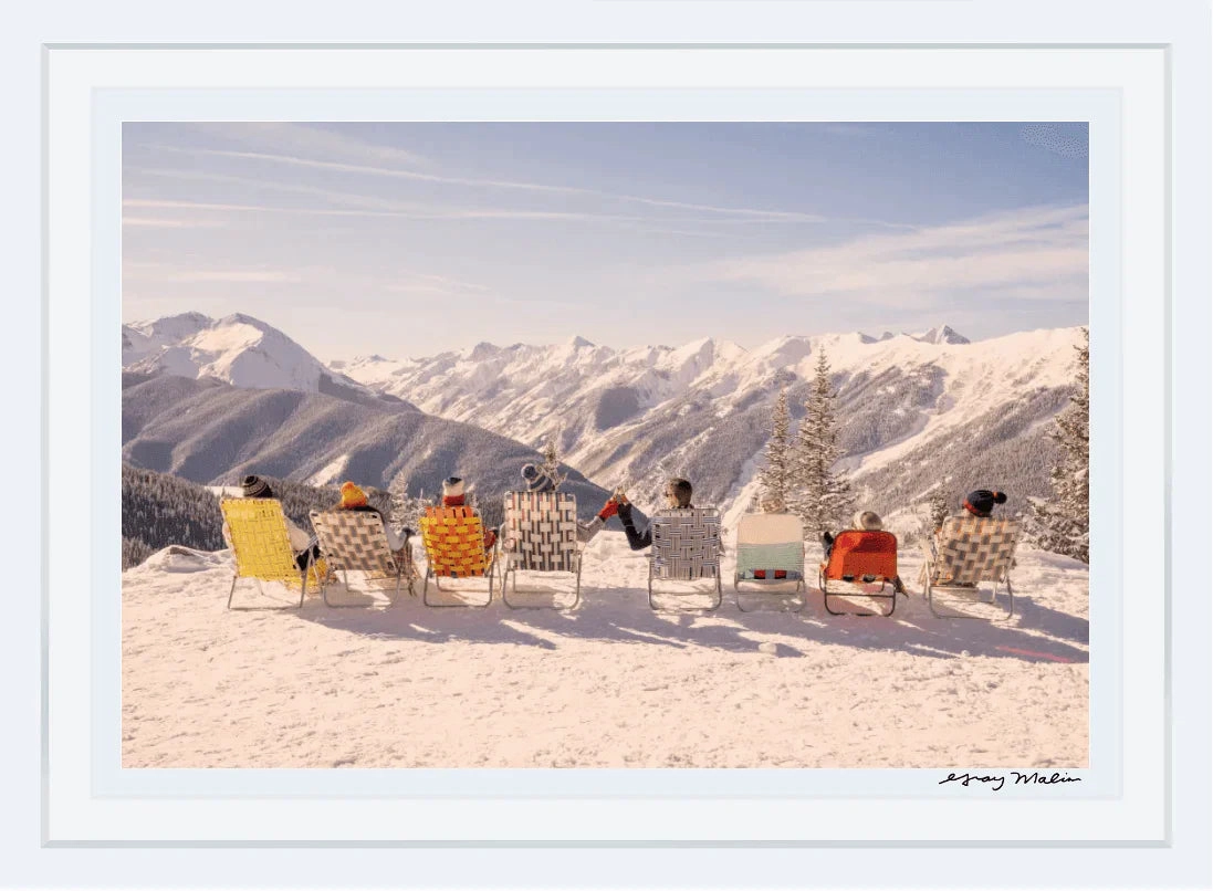 Top of Aspen Mountain Sun Loungers Print by Gray Malin