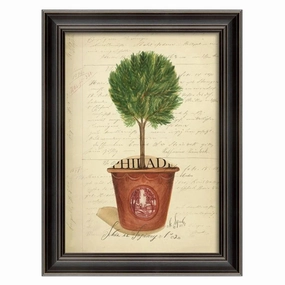 Topiary Art Print With Black Frame 