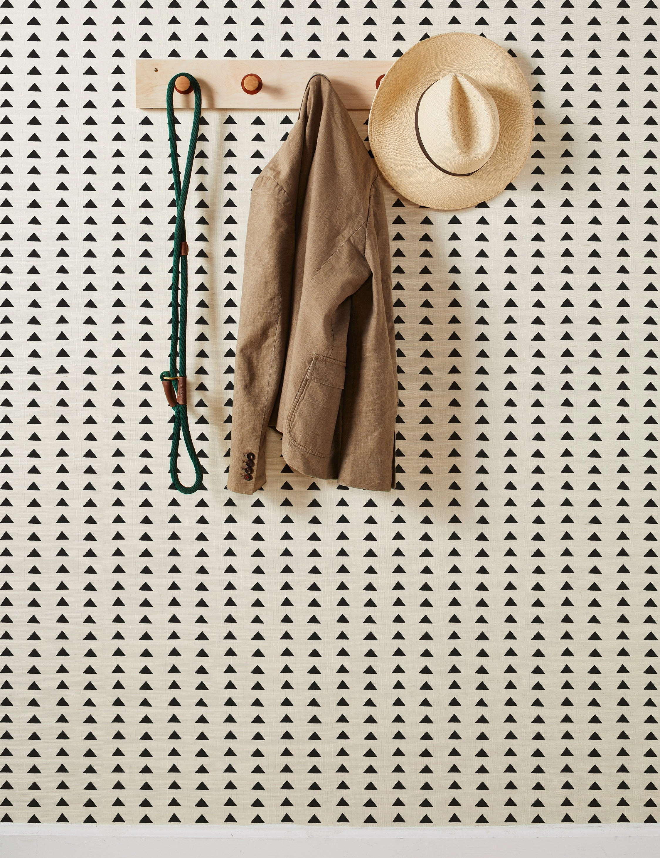 Triangles Grasscloth Wallpaper By Nathan Turner