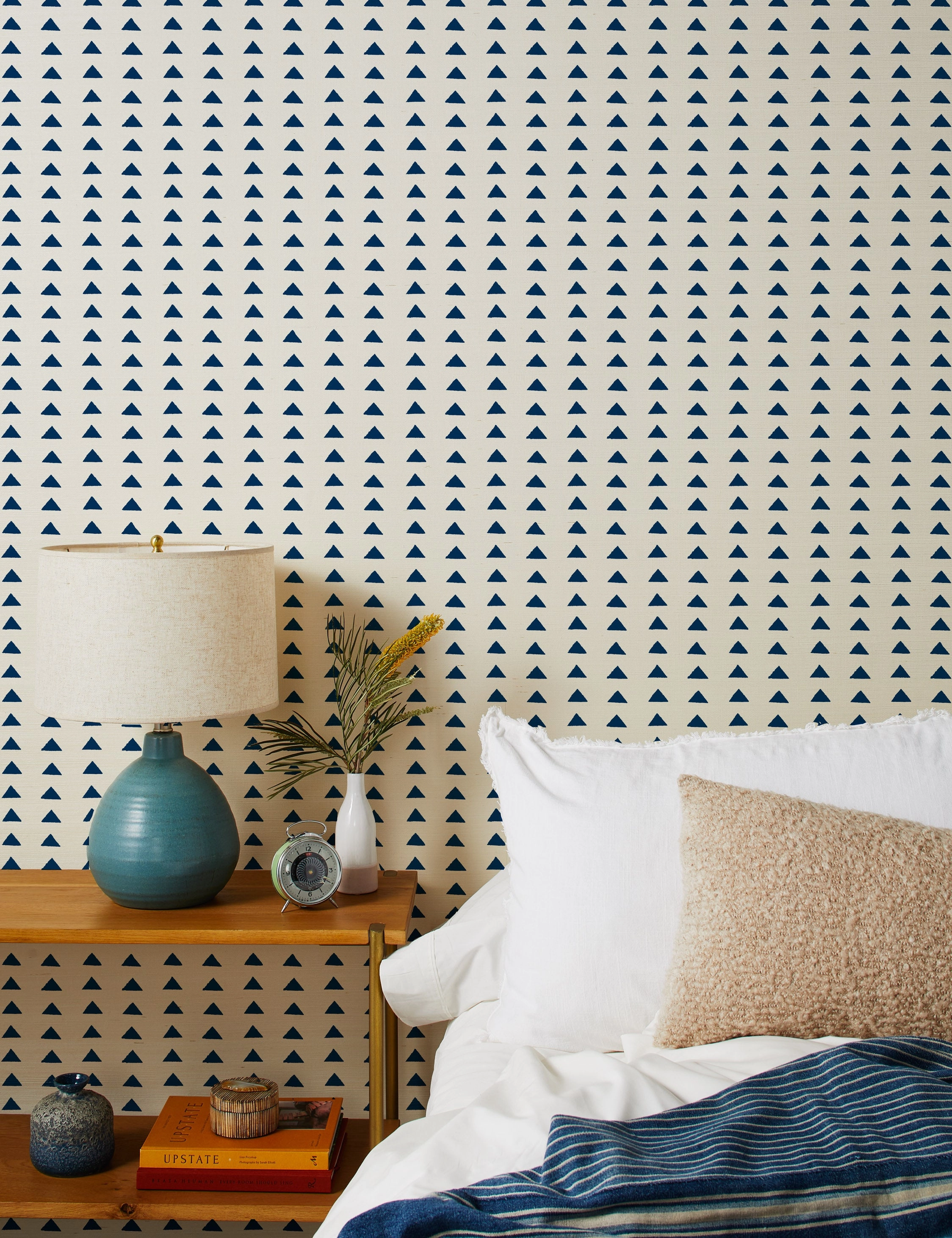 Triangles Grasscloth Wallpaper By Nathan Turner