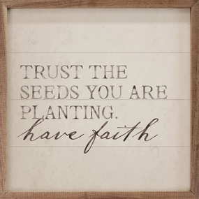Trust The Seeds Vintage Wood Framed Print 