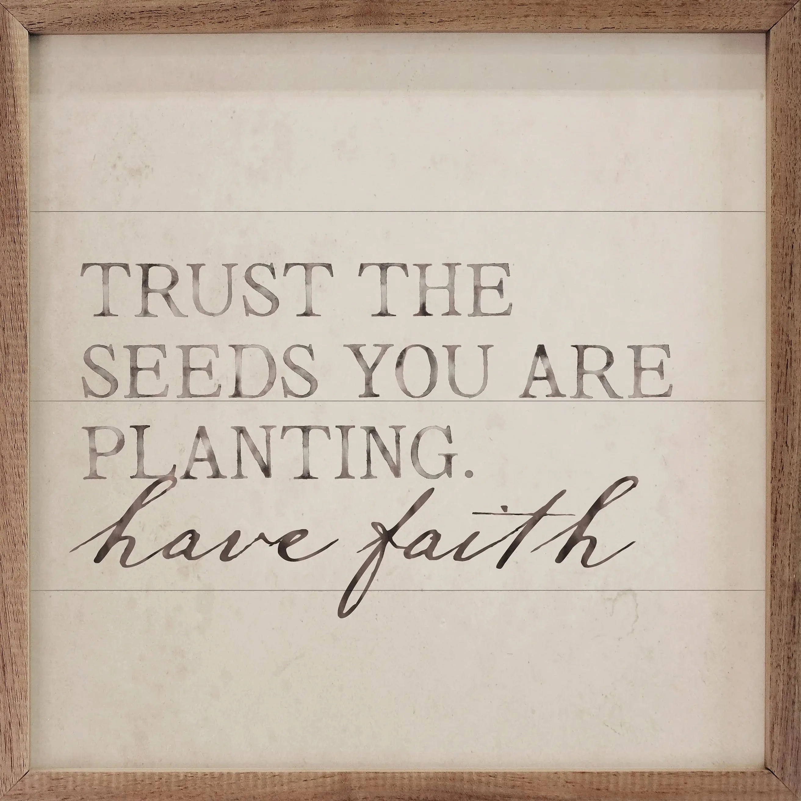 Trust The Seeds Vintage Wood Framed Print 