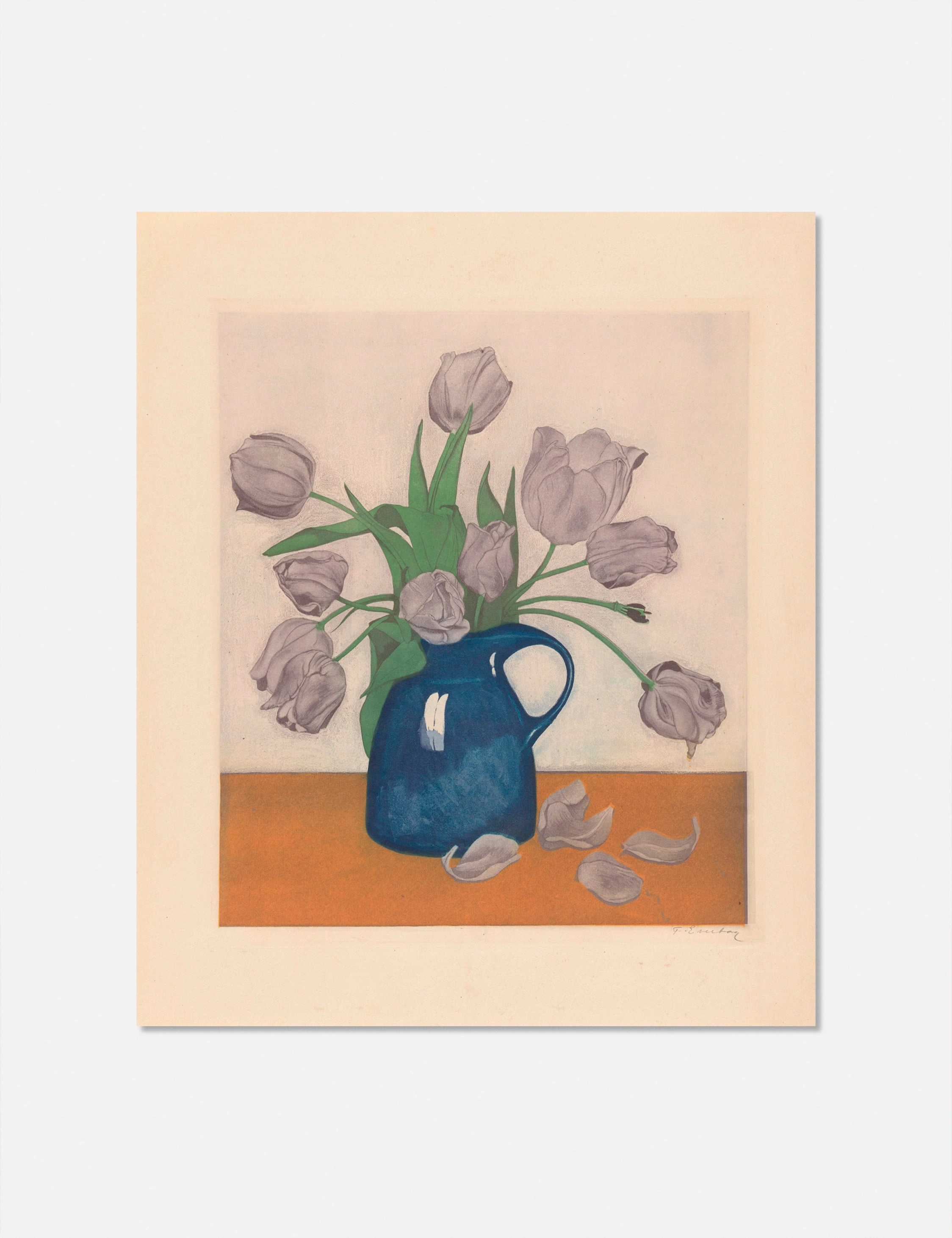Tulips in a Pitcher Print by Frans Everbag