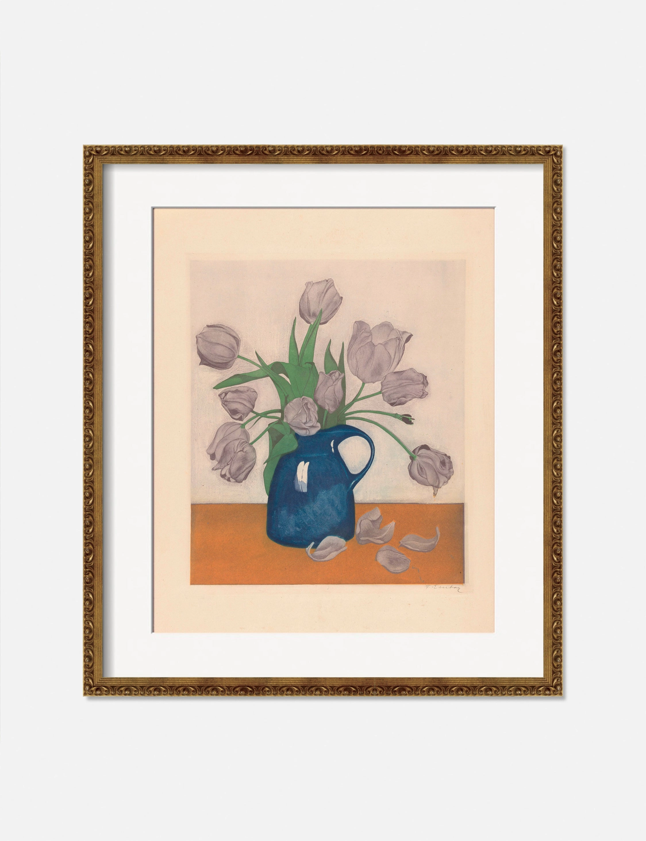 Tulips in a Pitcher Print by Frans Everbag