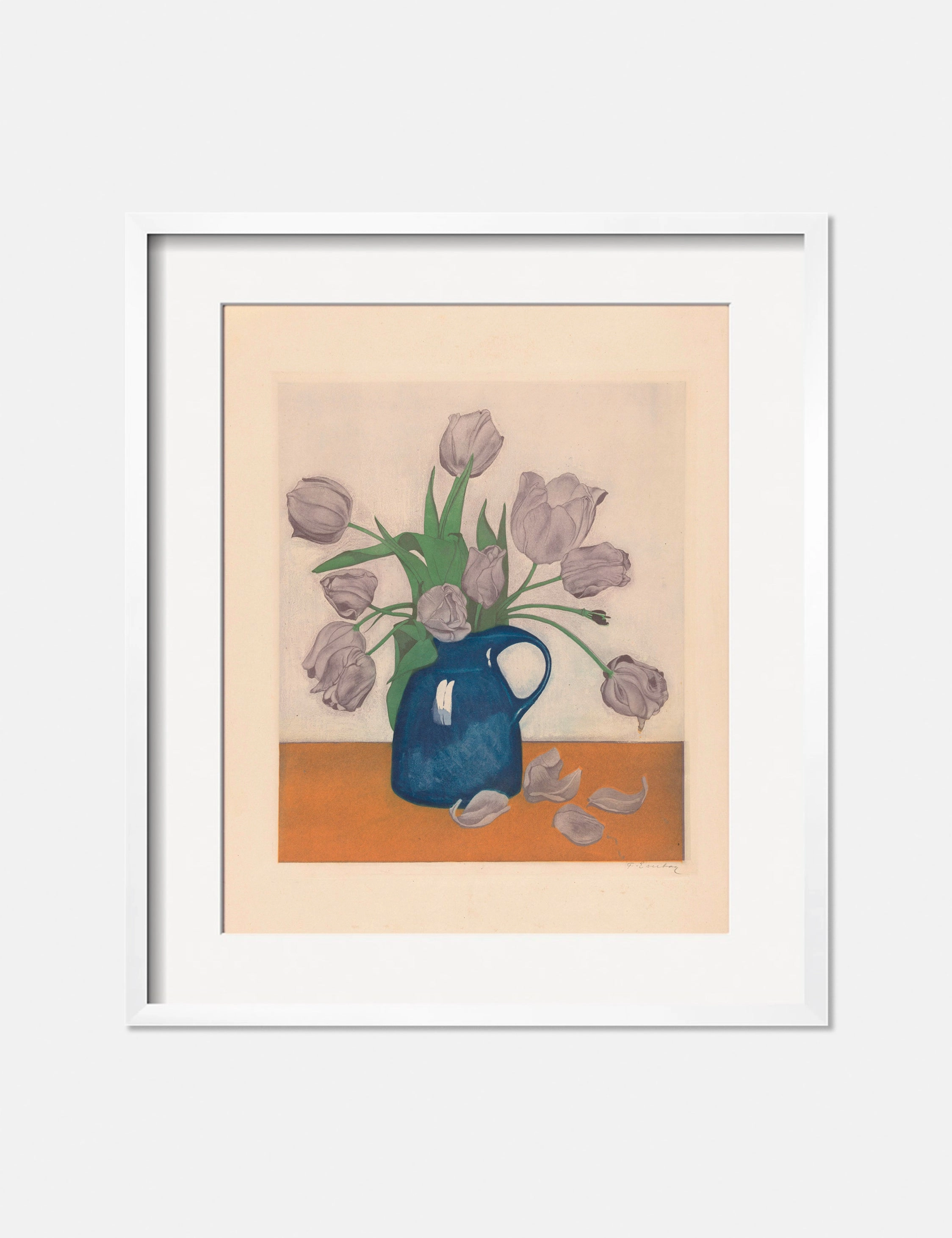 Tulips in a Pitcher Print by Frans Everbag