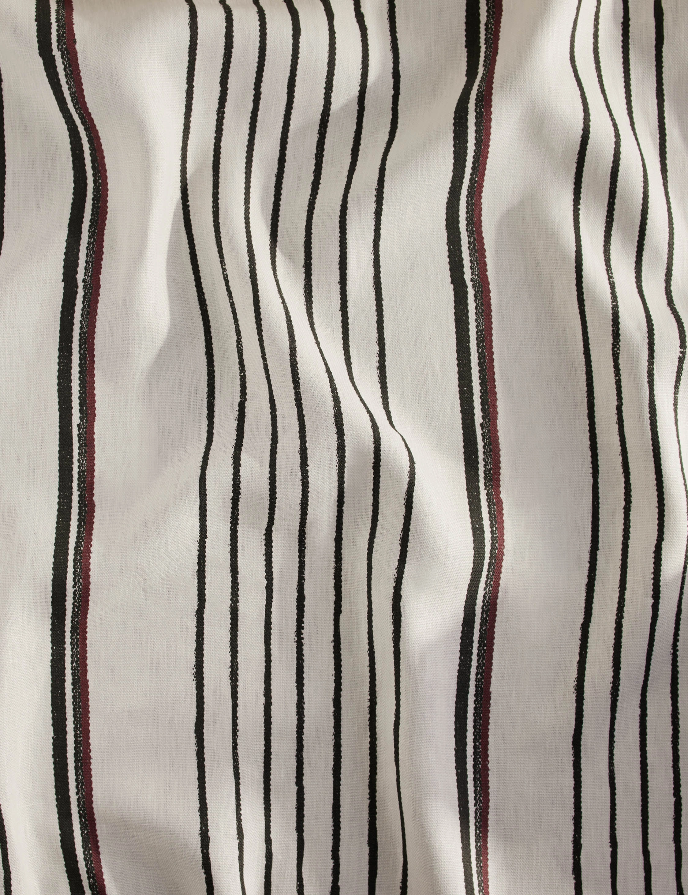 Two Tone Stripe Linen Fabric by Nathan Turner
