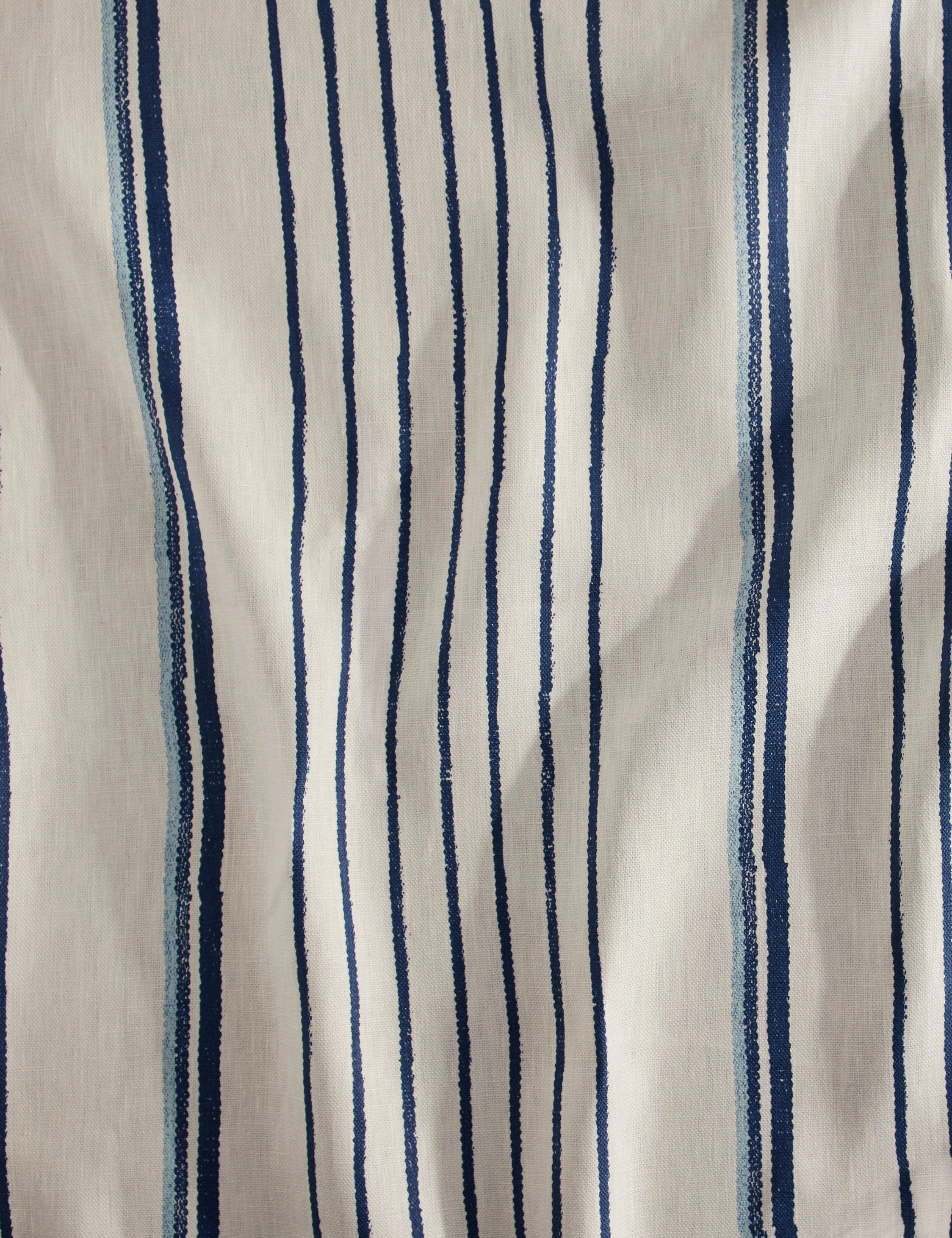Two Tone Stripe Linen Fabric by Nathan Turner
