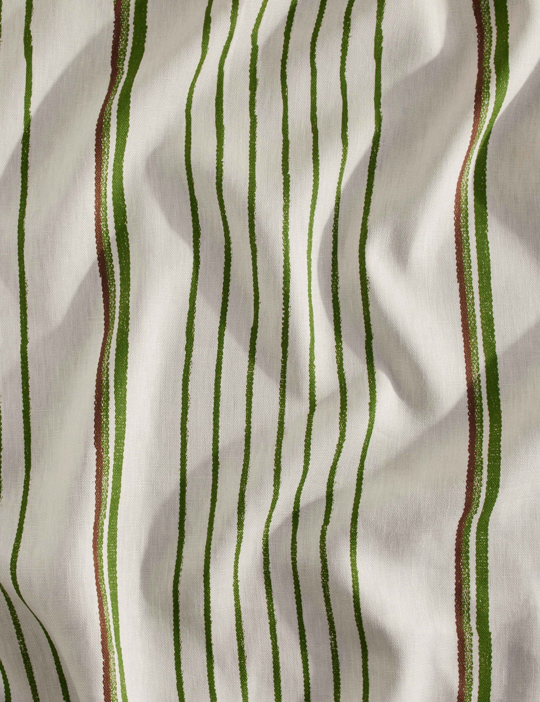 Two Tone Stripe Linen Fabric by Nathan Turner