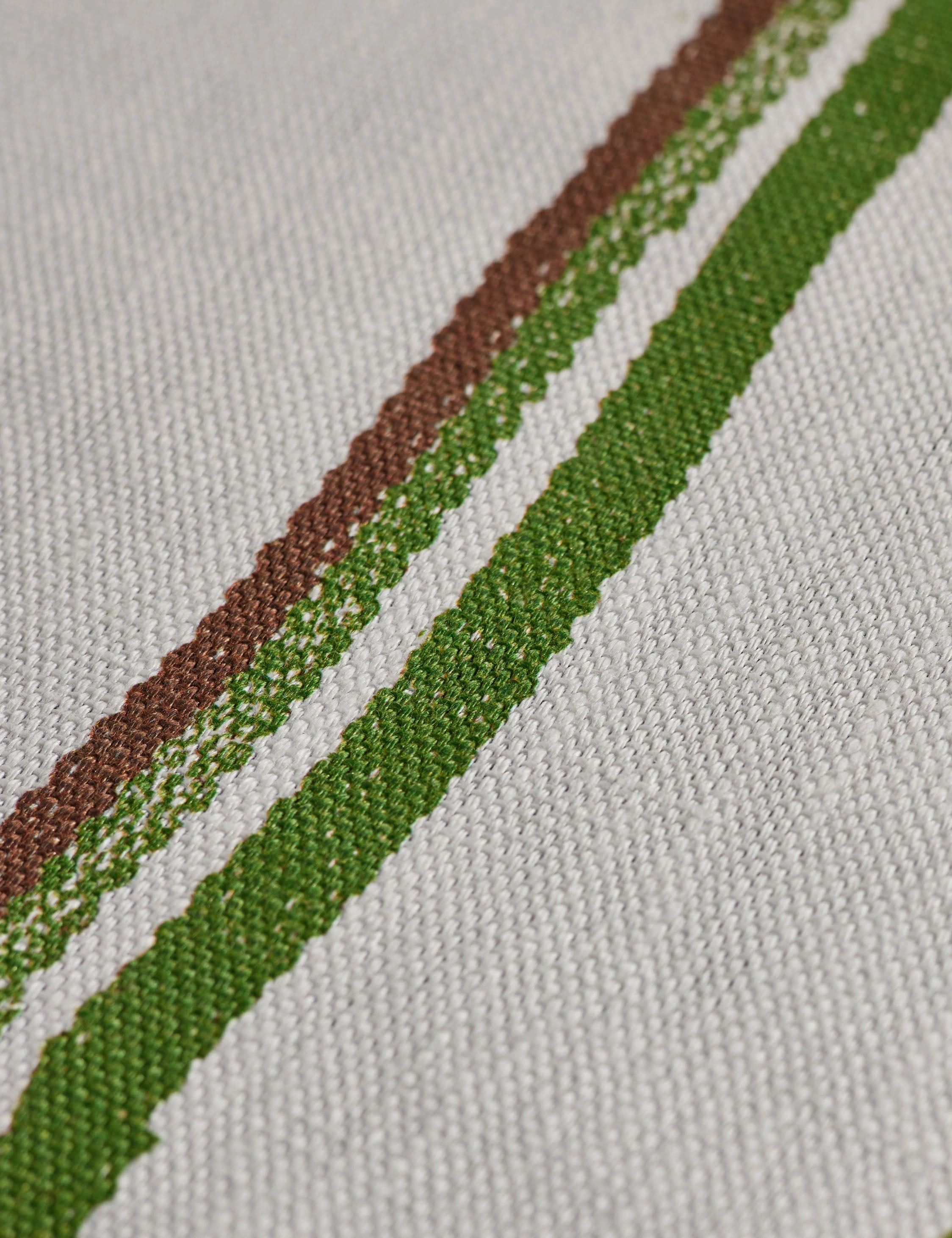 Two Tone Stripe Linen Fabric by Nathan Turner