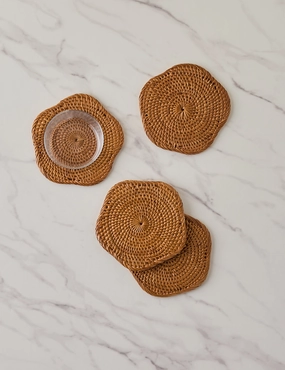 Tyna Rattan Coasters (Set of 4) 