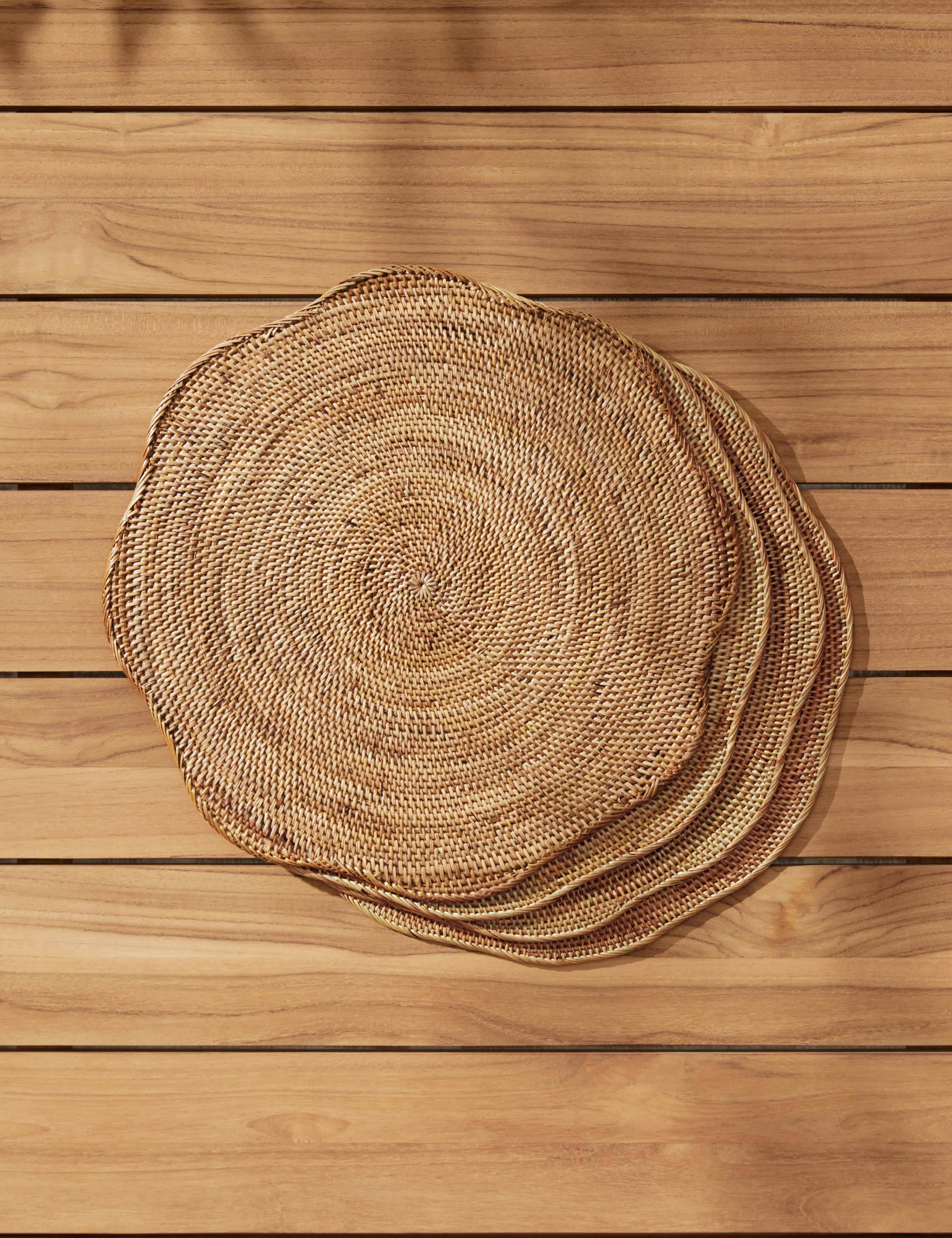 Tyna Rattan Placemats (Set of 4) 