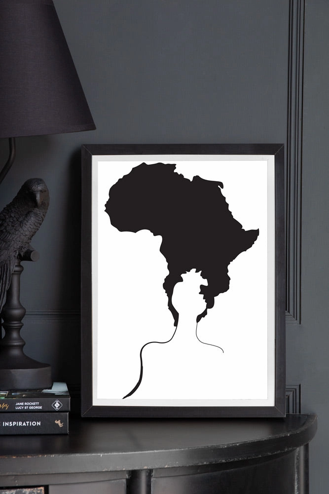 Unframed Africa On My Mind Bold Art Print 
