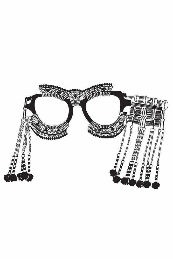 Unframed Xhosa Beaded Sunglasses Art Print