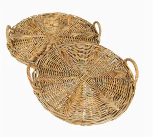 Valero Round Herringbone Weave Tray 