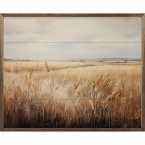 Vast Wheat Field 1 Wood Framed Print 