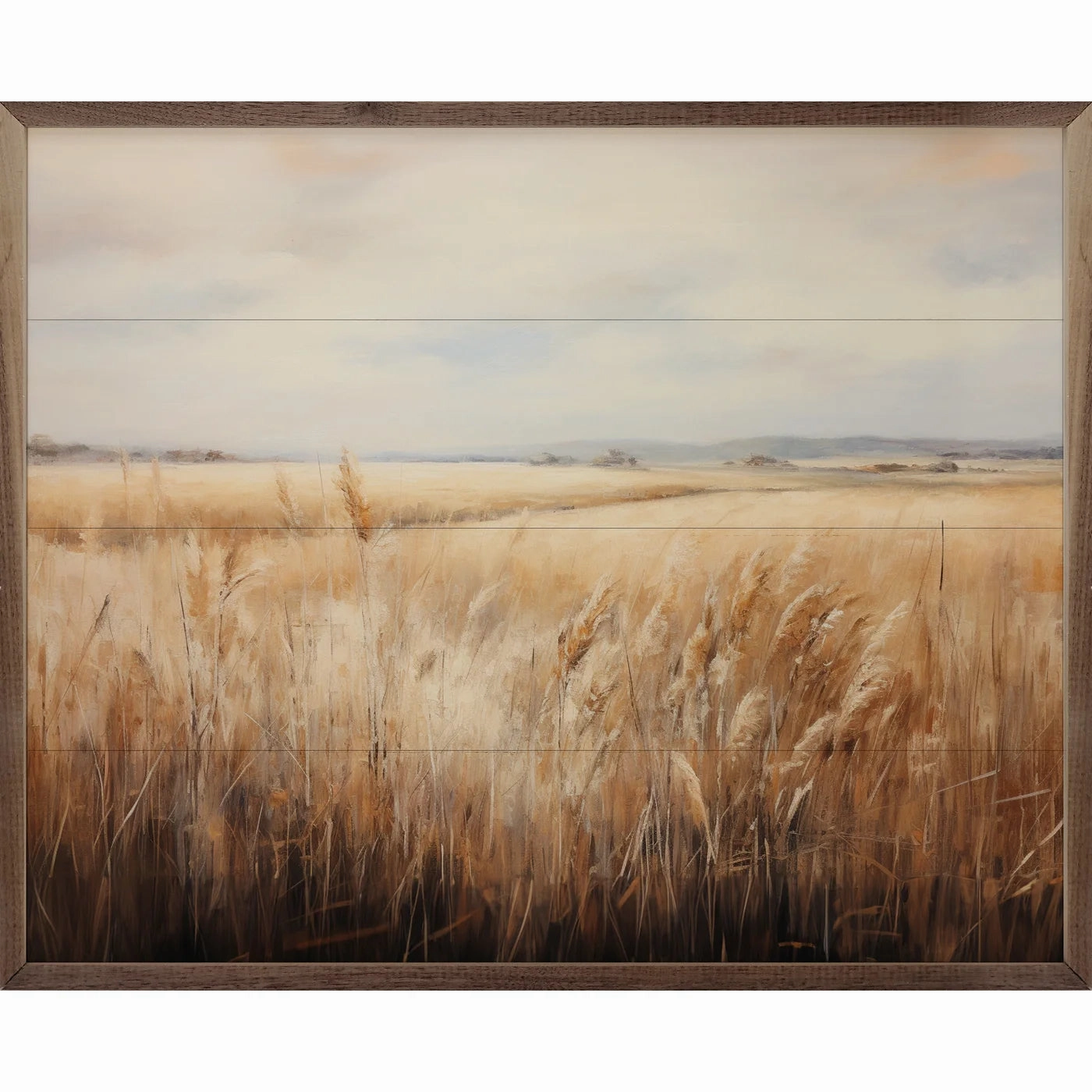 Vast Wheat Field 1 Wood Framed Print 