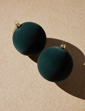Velvet Ball Ornament (Set of 2) by Cody Foster and Co 