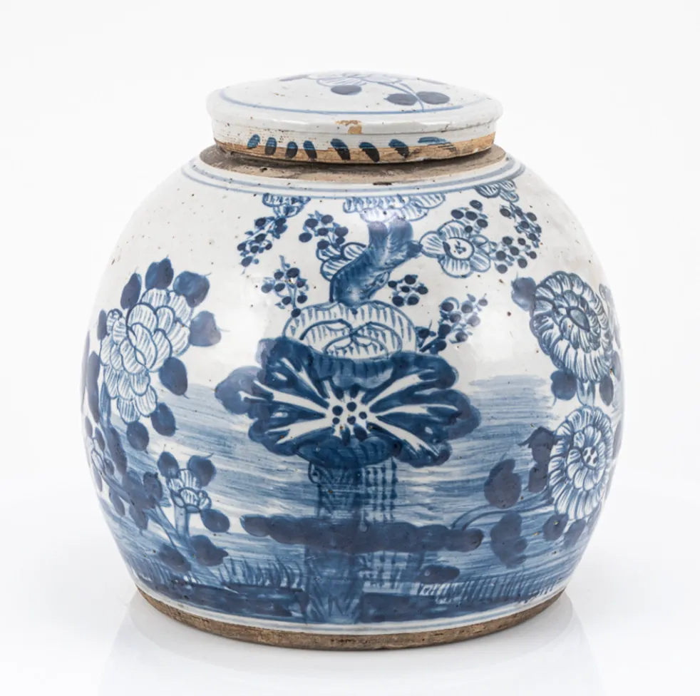 Vintage Ming Jar Four Season Plant 