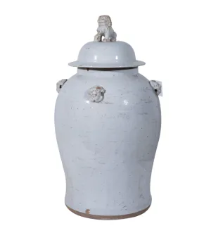 Vintage White Temple Jar 