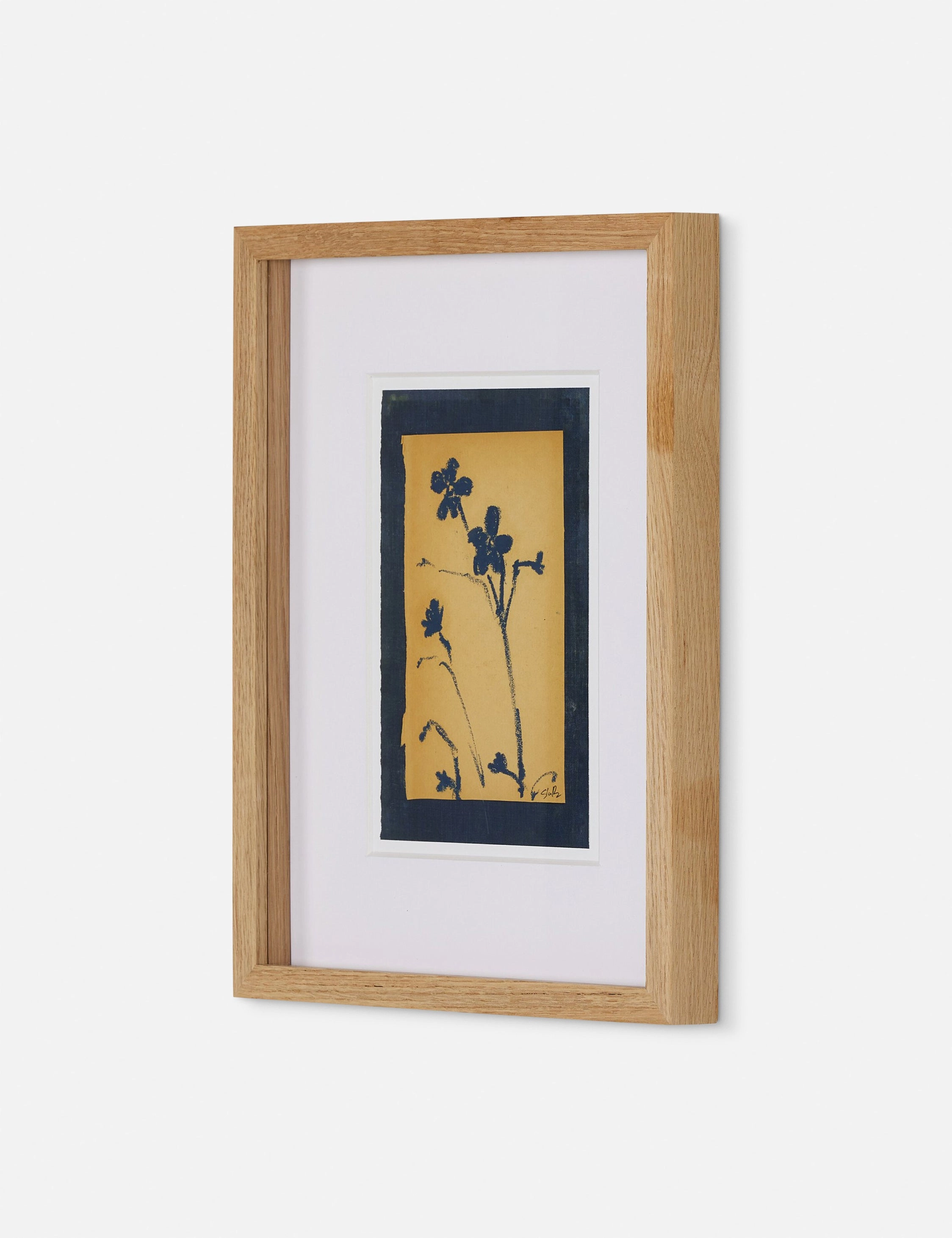 Vintage Blue Daisy Wall Art by Shaina Page