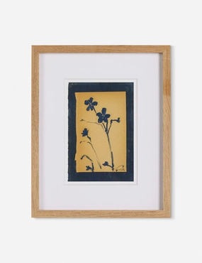 Vintage Blue Daisy Wall Art by Shaina Page 