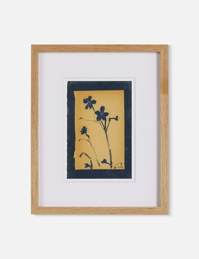 Vintage Blue Daisy Wall Art by Shaina Page 