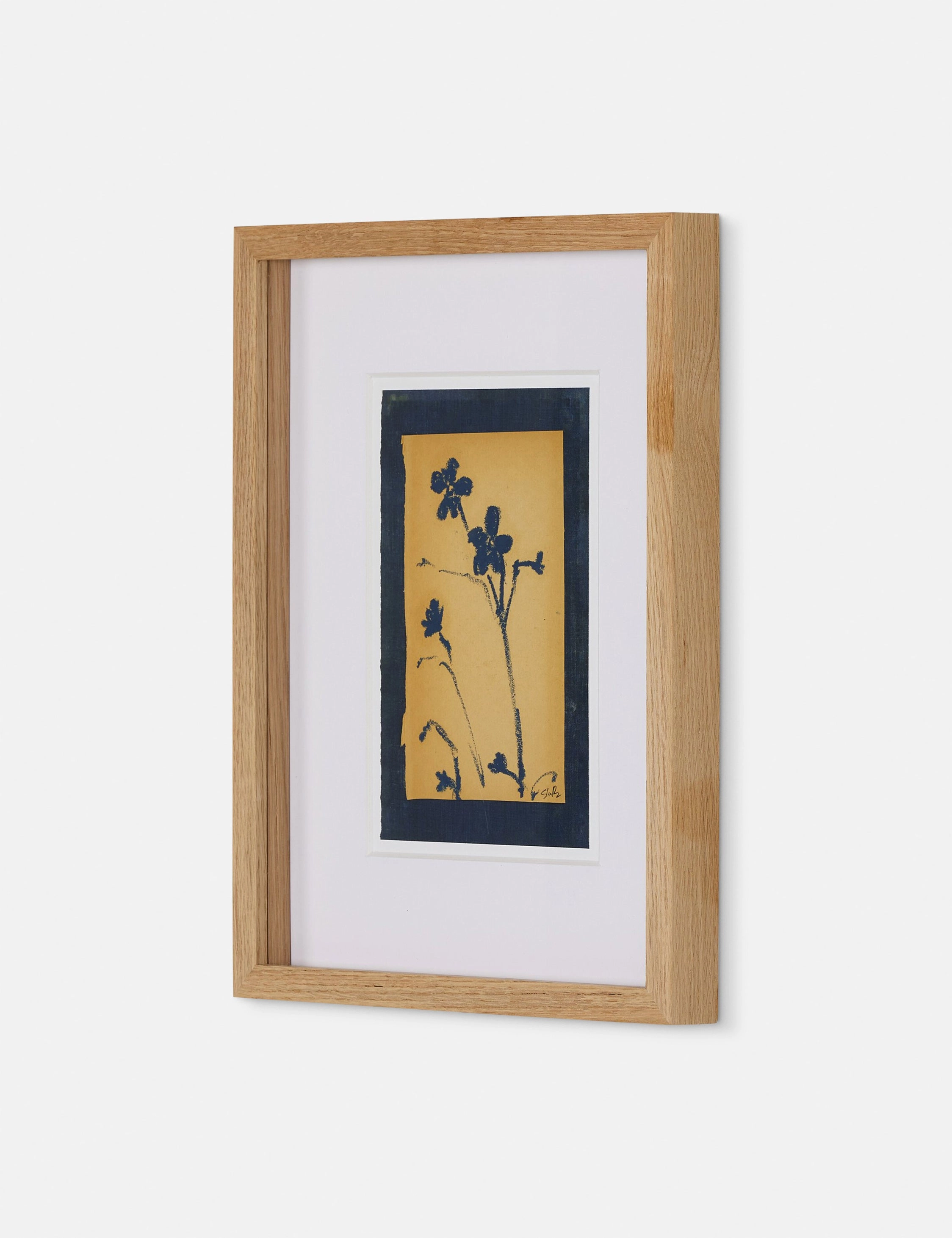 Vintage Blue Daisy Wall Art by Shaina Page