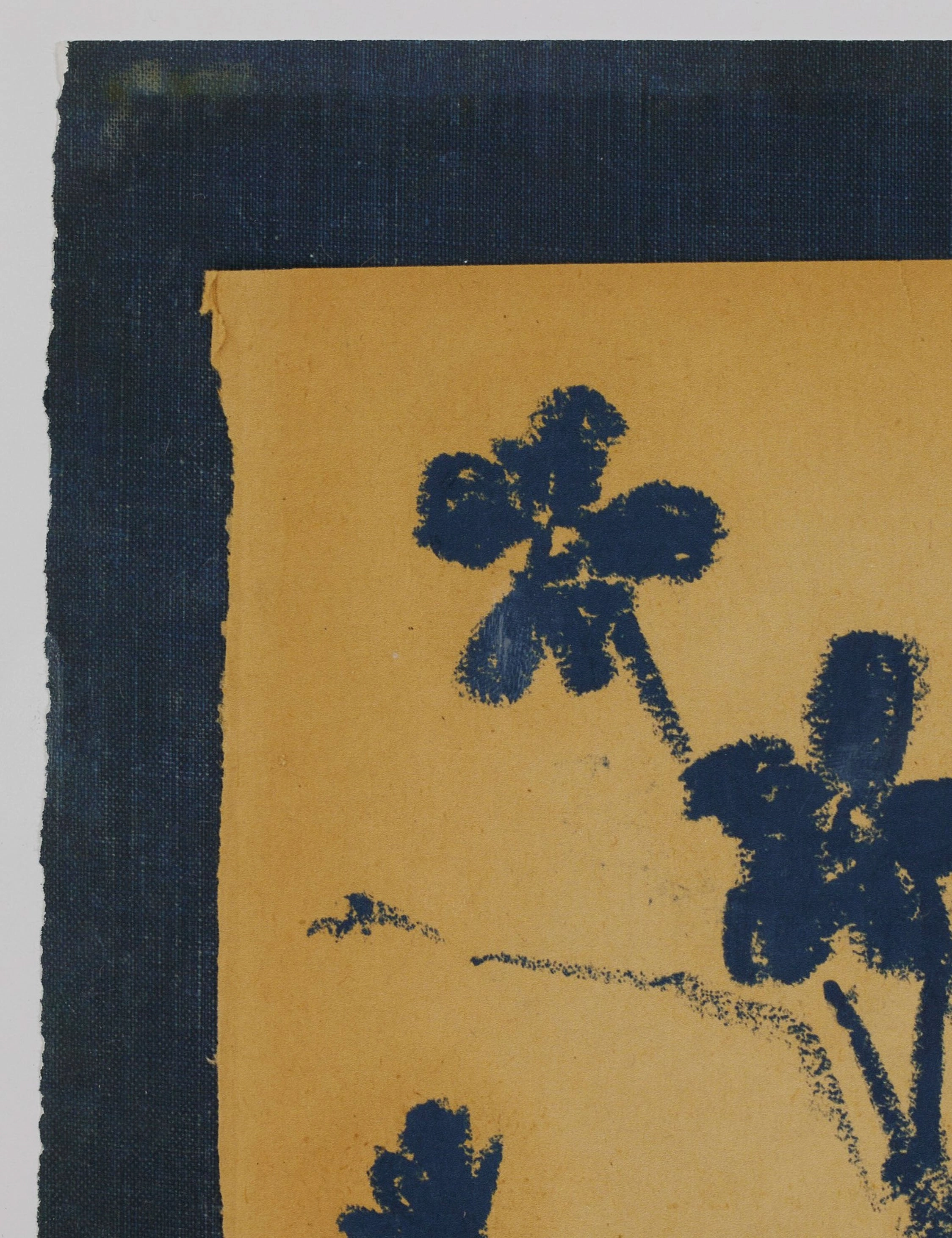 Vintage Blue Daisy Wall Art by Shaina Page