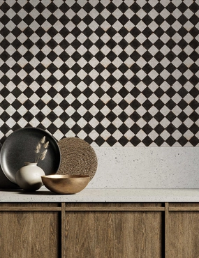 Vintage Check Textured Peel and Stick Wallpaper by Jeremiah Brent 