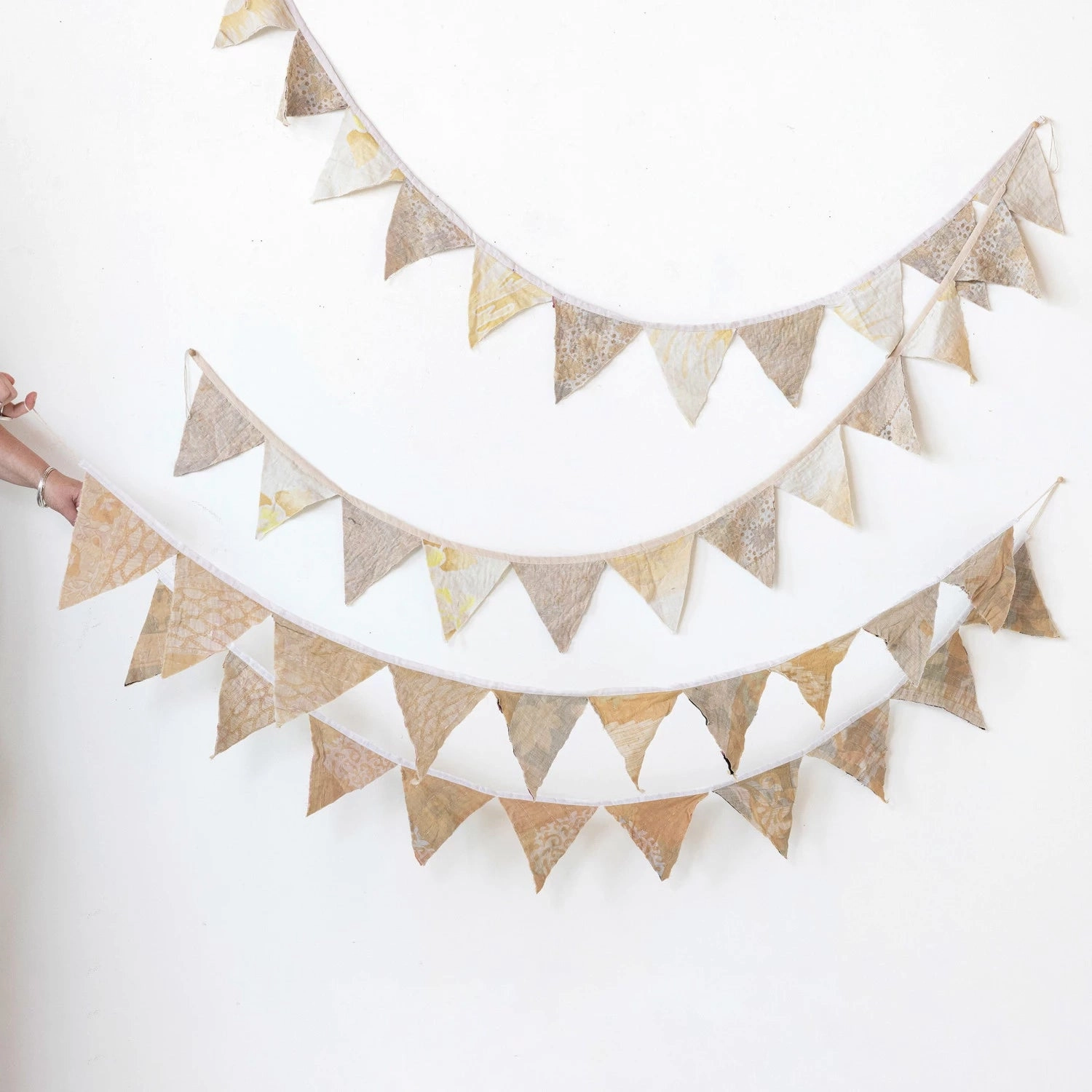 Vintage Cotton Kantha Pennant Garland 