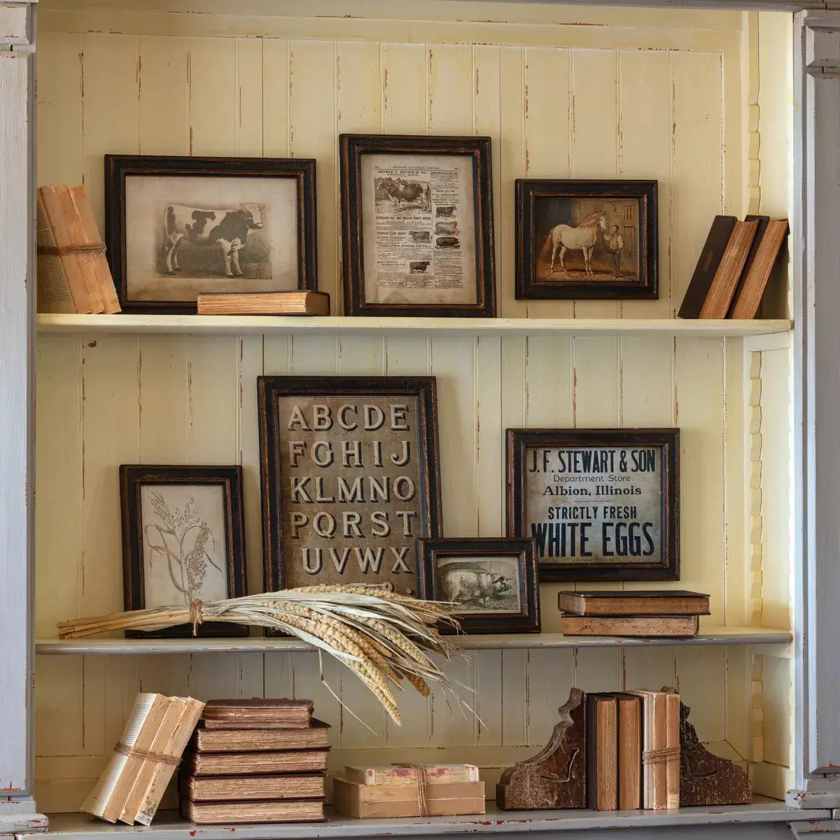 Vintage Feedstore Collected Prints Set 