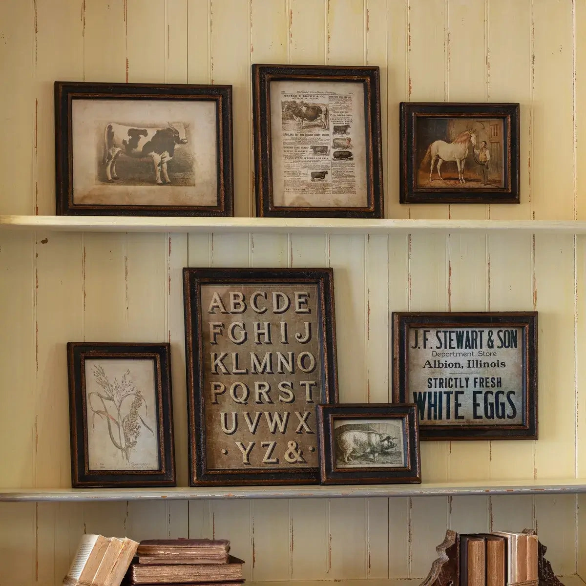 Vintage Feedstore Collected Prints Set