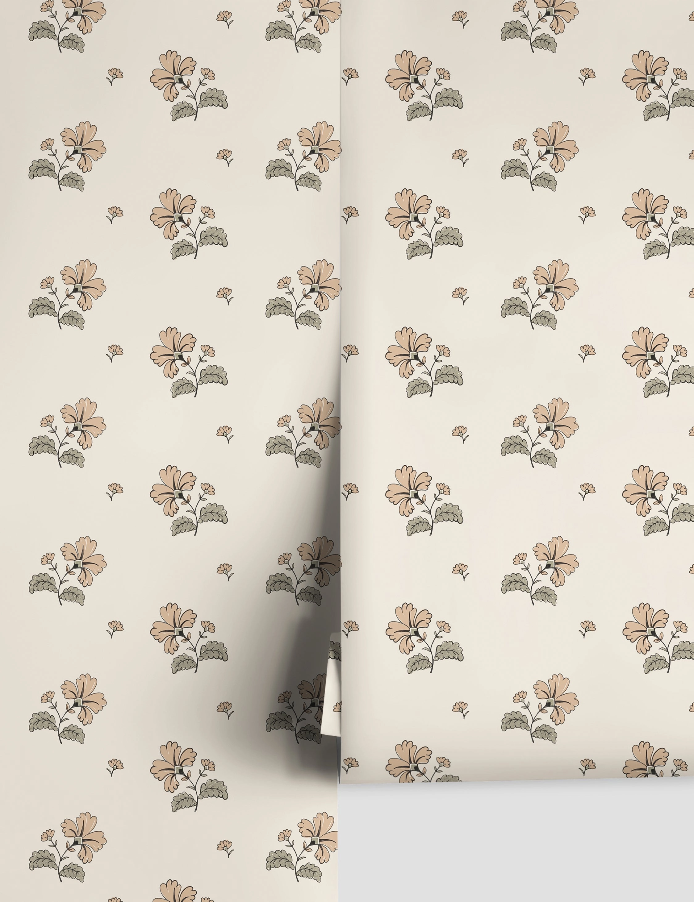 Vintage Floral Wallpaper by Rylee   Cru 