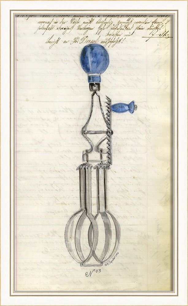 Vintage Kitchen Tool Framed Art Print