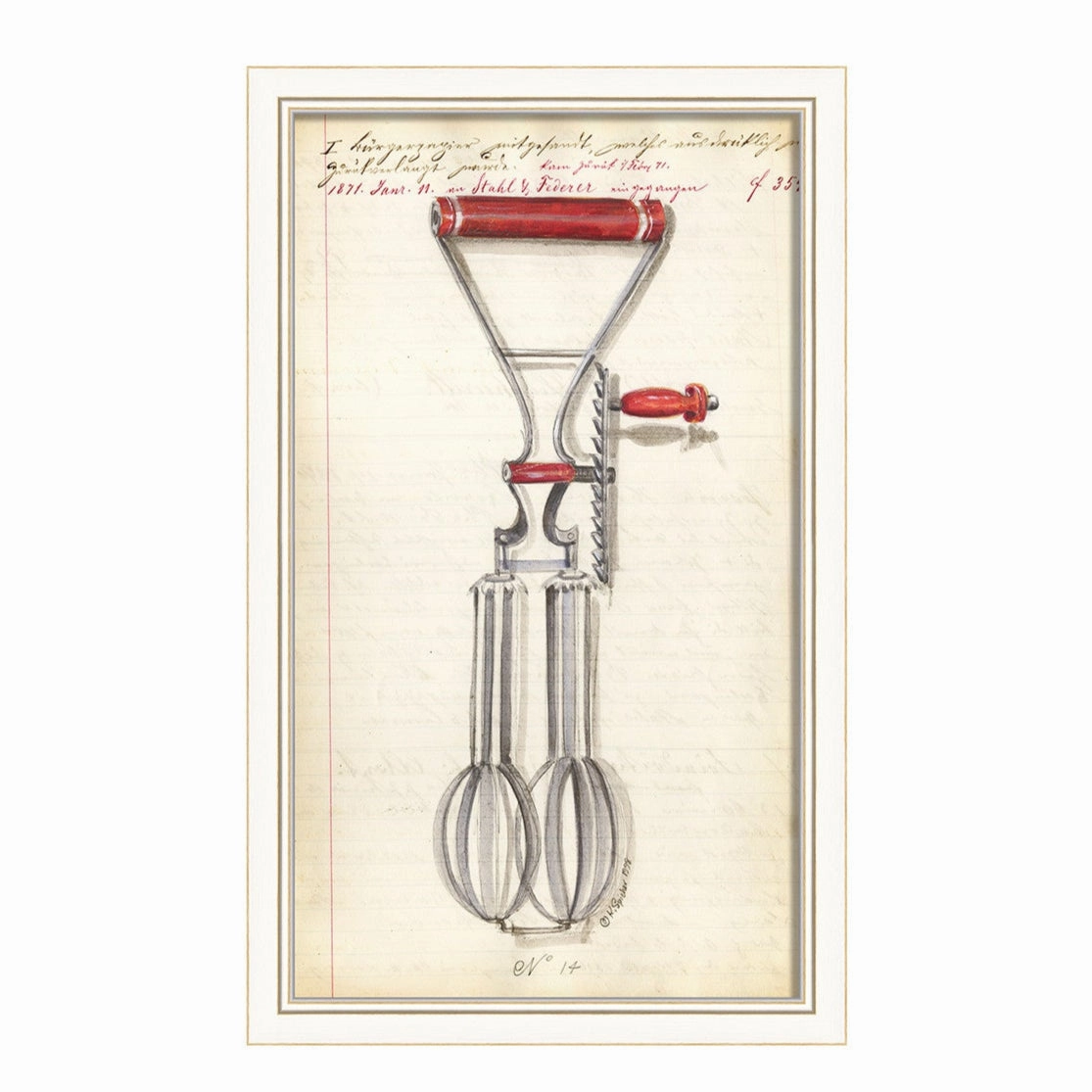 Vintage Kitchen Tool Framed Art Print 