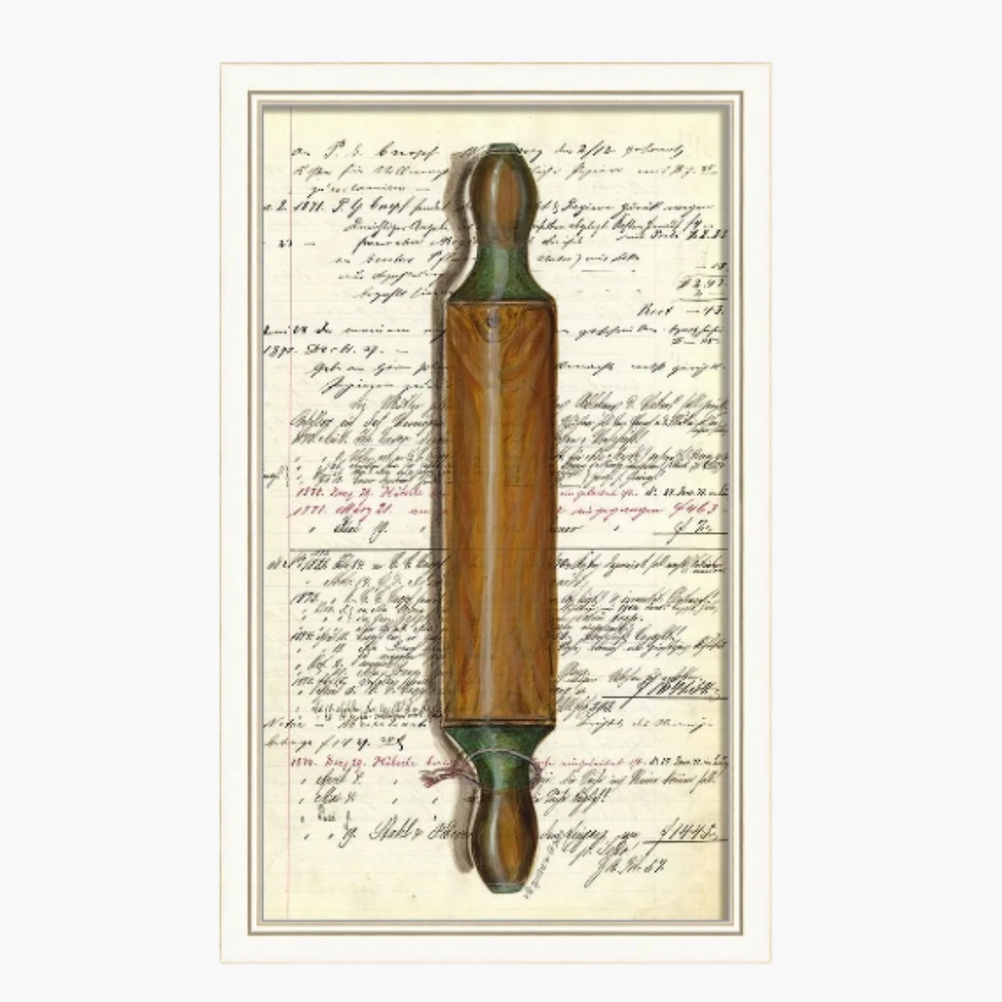 Vintage Rolling Pin Framed Art Print 