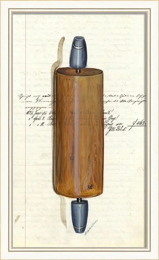Vintage Rolling Pin Framed Art Print