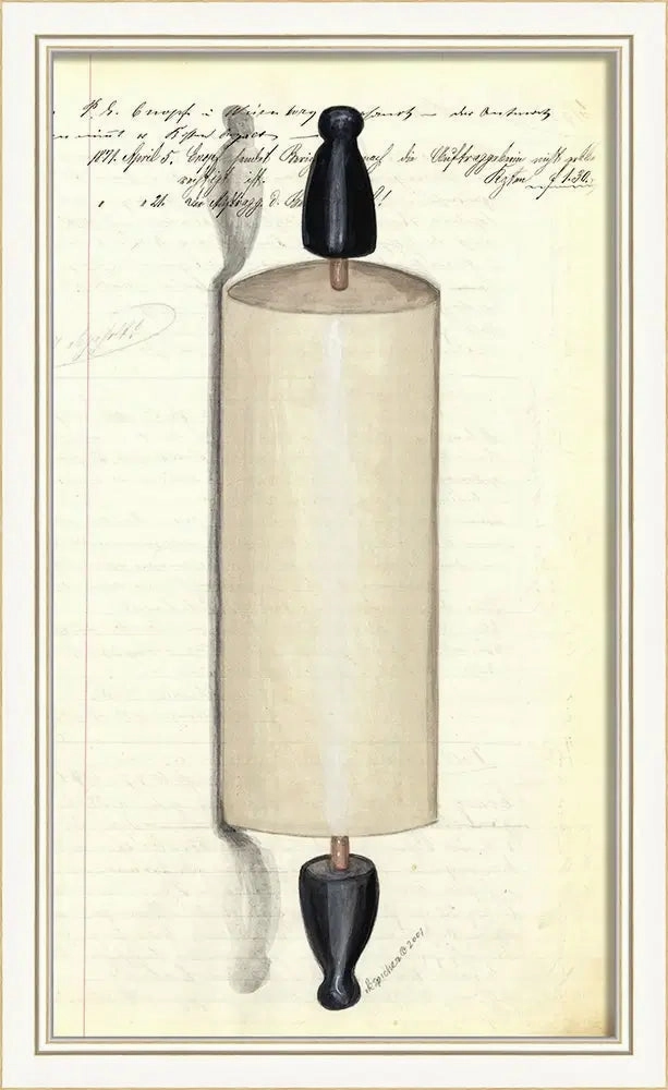 Vintage Rolling Pin Framed Art Print