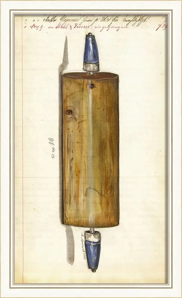 Vintage Rolling Pin Framed Art Print