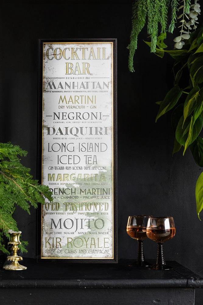 Vintage-Style Cocktail Mirror