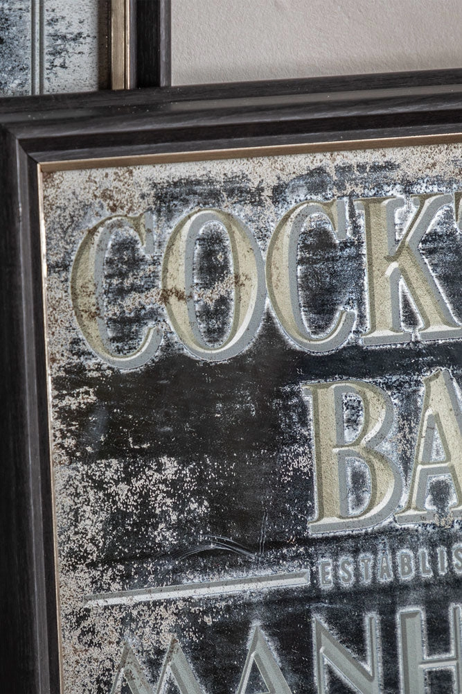 Vintage-Style Cocktail Mirror