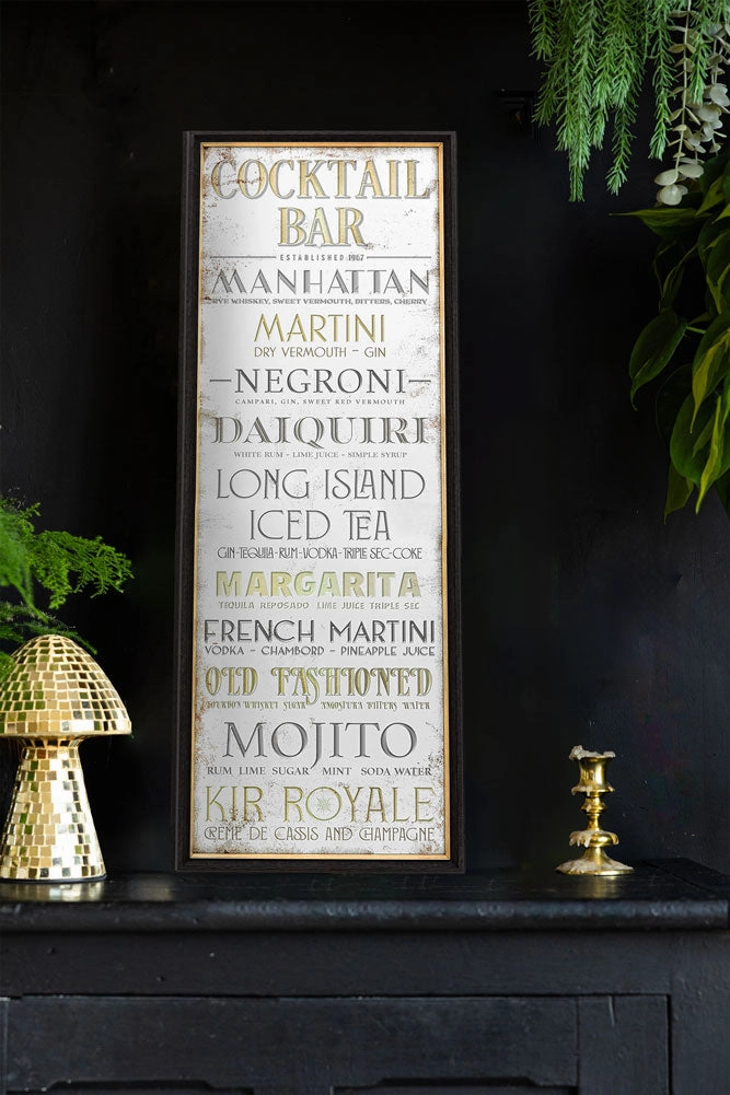 Vintage-Style Cocktail Mirror 
