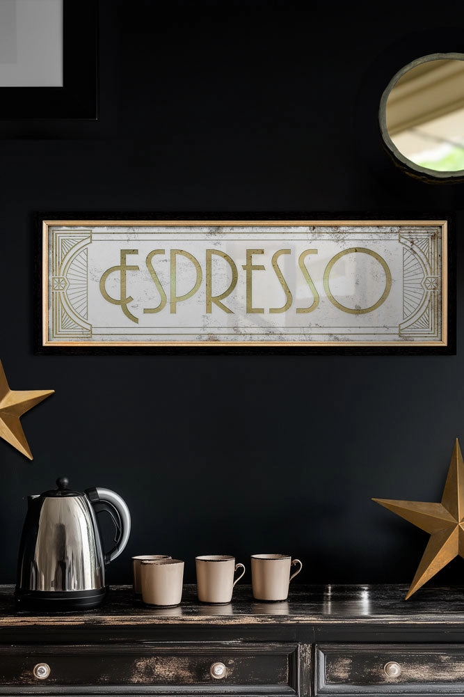 Vintage-Style Espresso Mirror