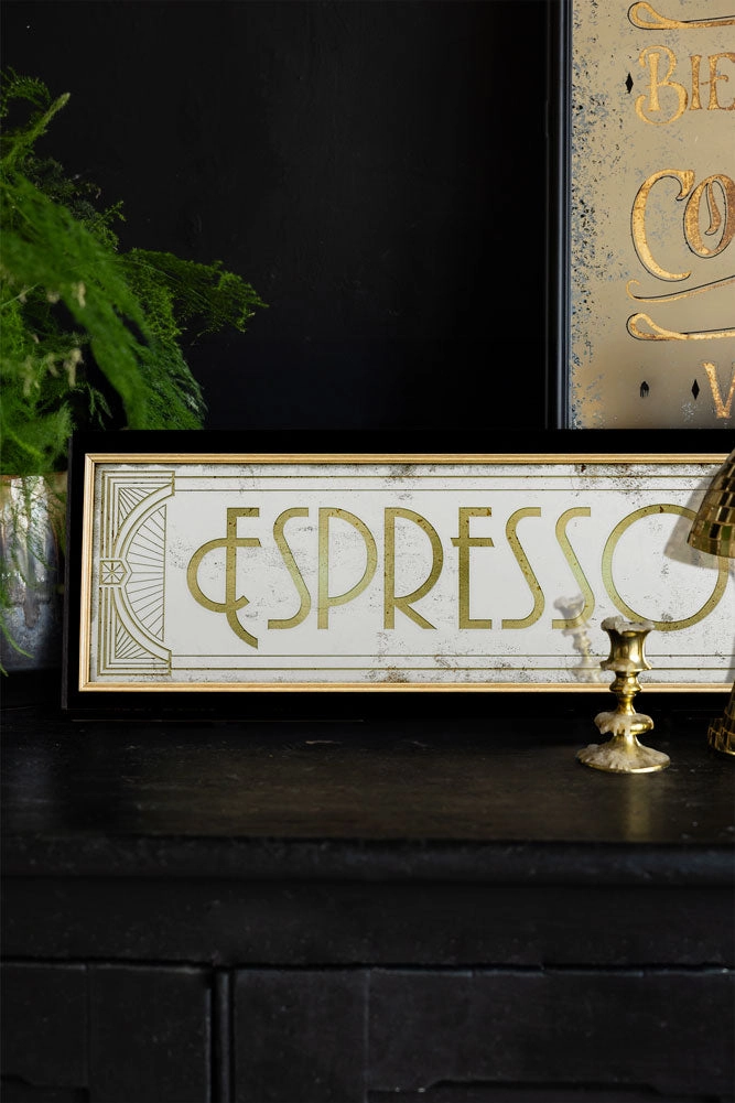 Vintage-Style Espresso Mirror