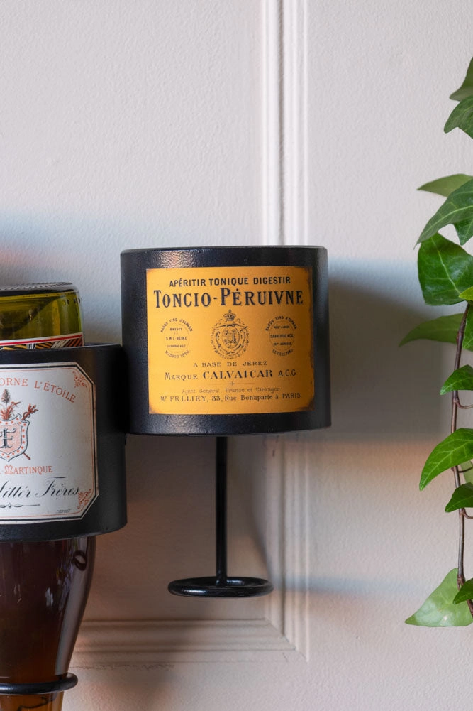 Vintage-Style French Wall-Mounted Bottle Holder