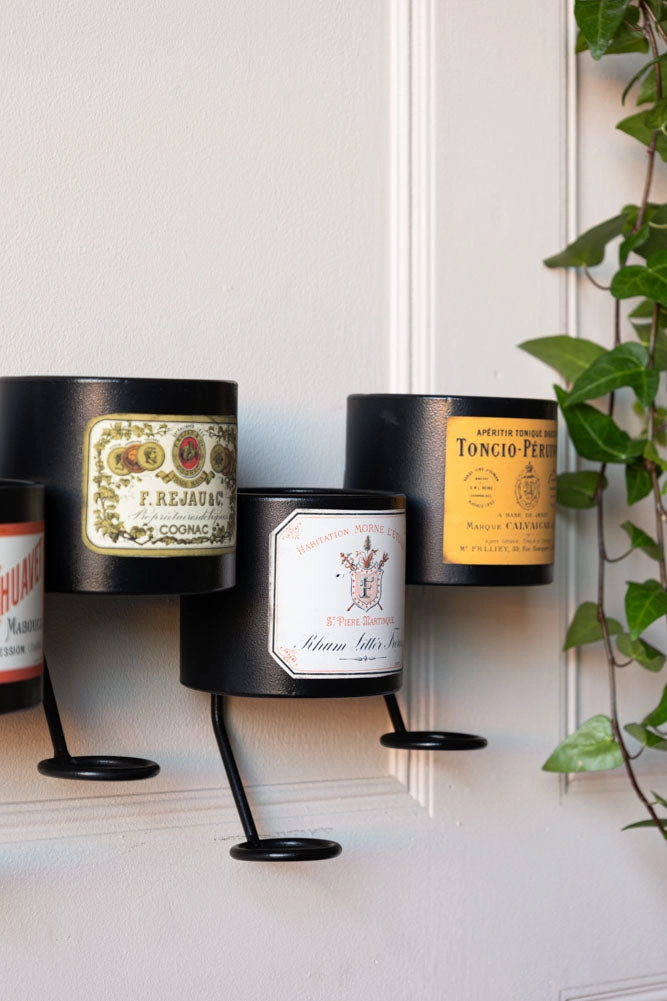 Vintage-Style French Wall-Mounted Bottle Holder