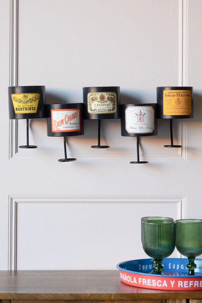 Vintage-Style French Wall-Mounted Bottle Holder