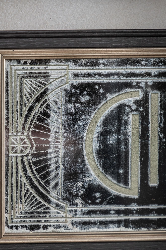 Vintage-Style Gin Bar Mirror