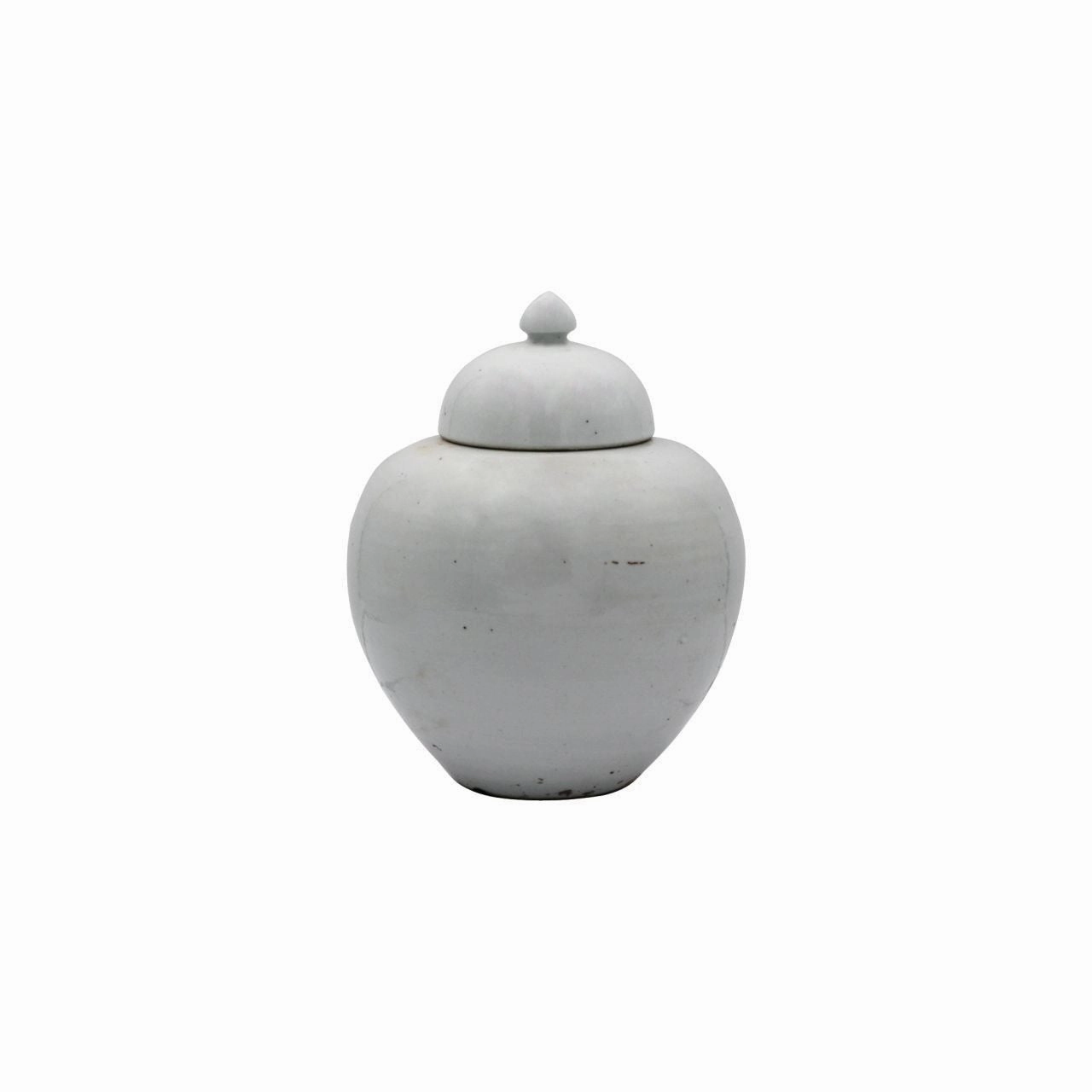Vintage White Porcelain Ginger Jar 
